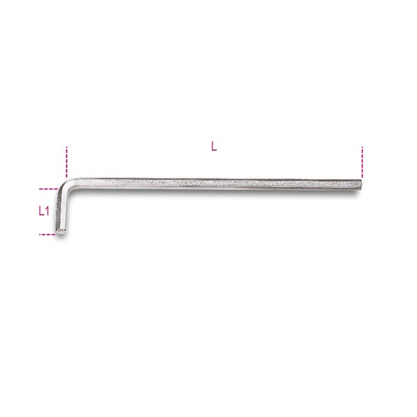 Beta Tools Offset Hexagon Key Wrench, Long, 3mm 960322